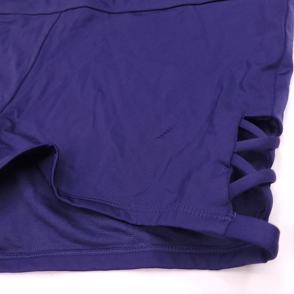 Kona Sol Navy Blue High Coverage Boyshorts L - Picture 7 of 8